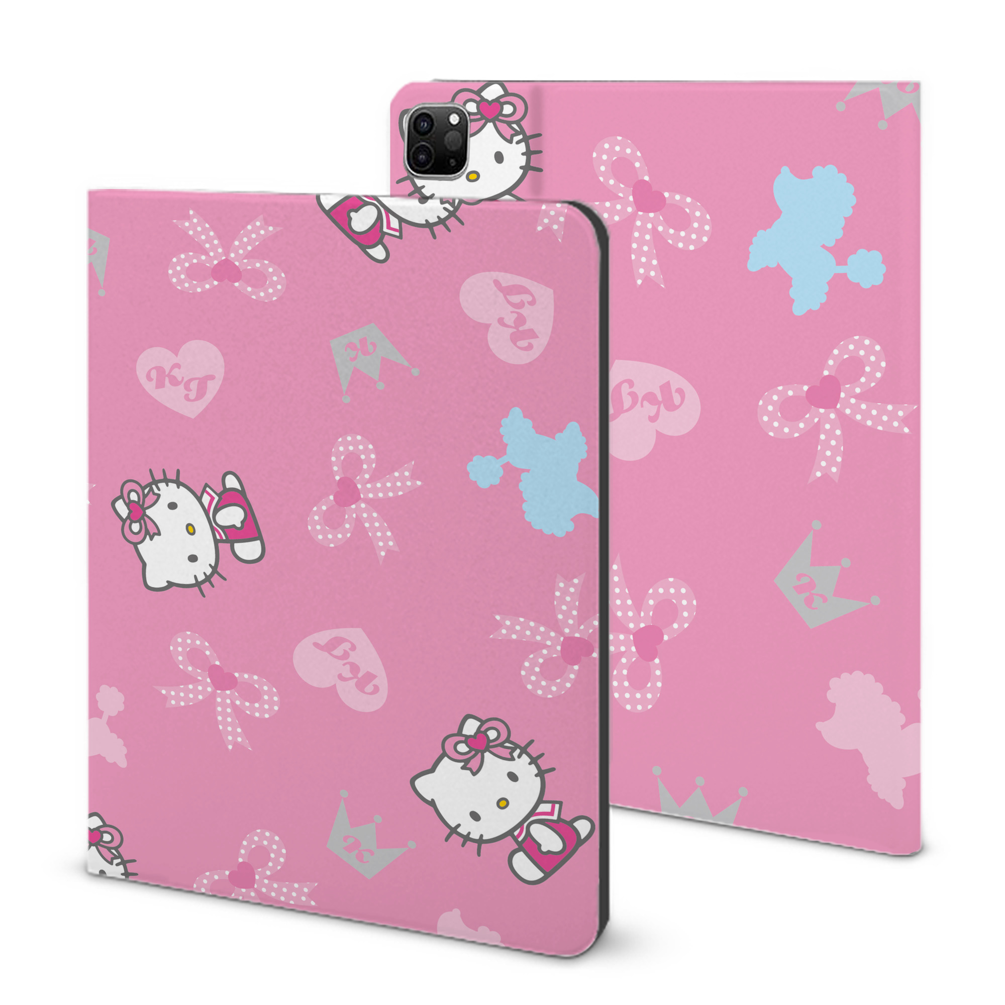 （画像用） Hello Kitty ハローキティ IPad ケース ブック型 PUレザー TPU 耐衝撃 軽量 薄型 ペン収納なし 全面保護 IPad 各モデル対応